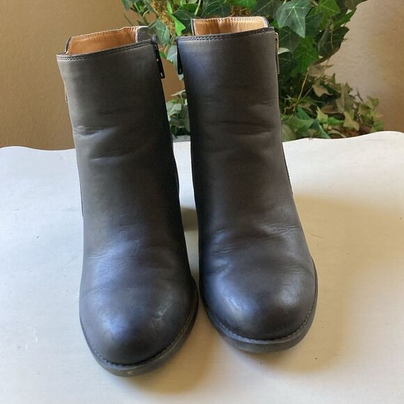 Naturalizer Natural Soul Black Vegan Leather Double Zip Comfort Ankle Boots 8M - Picture 3 of 14